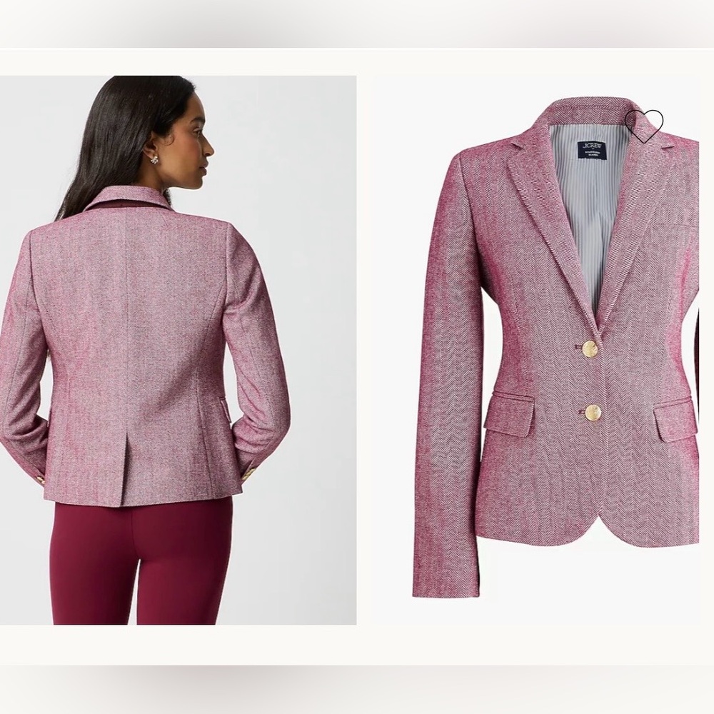 J. Crew Woman’s Herringbone Schoolboy Blazer - Picture 3 of 7